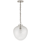 Katie Polished Nickel Pendant Ceiling Light with Clear Glass Acorn Shade by Visual Comfort & Co