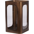 Thorpe Metal and Glass Hurricane Small 28cm by Libra Interiors