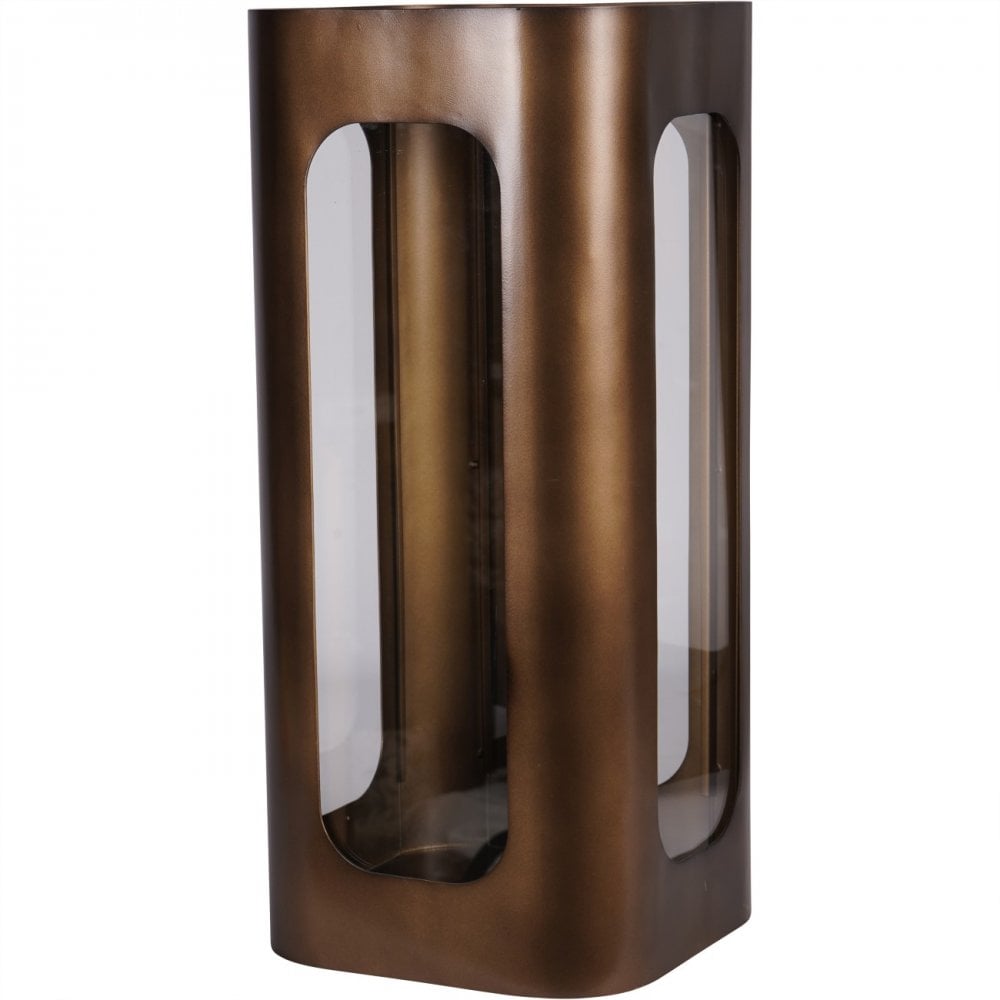 Thorpe Metal and Glass Hurricane Medium 53cm by Libra Interiors