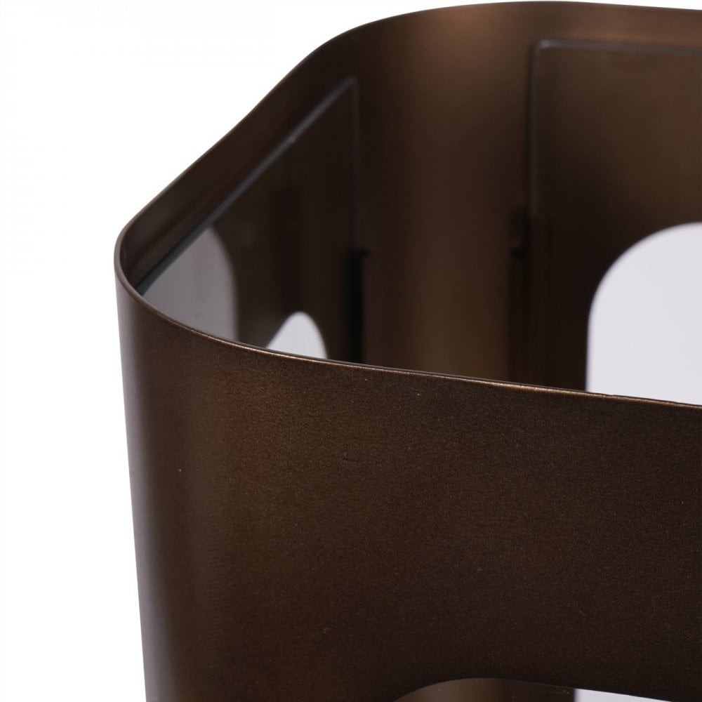 Thorpe Metal and Glass Hurricane Medium 53cm by Libra Interiors