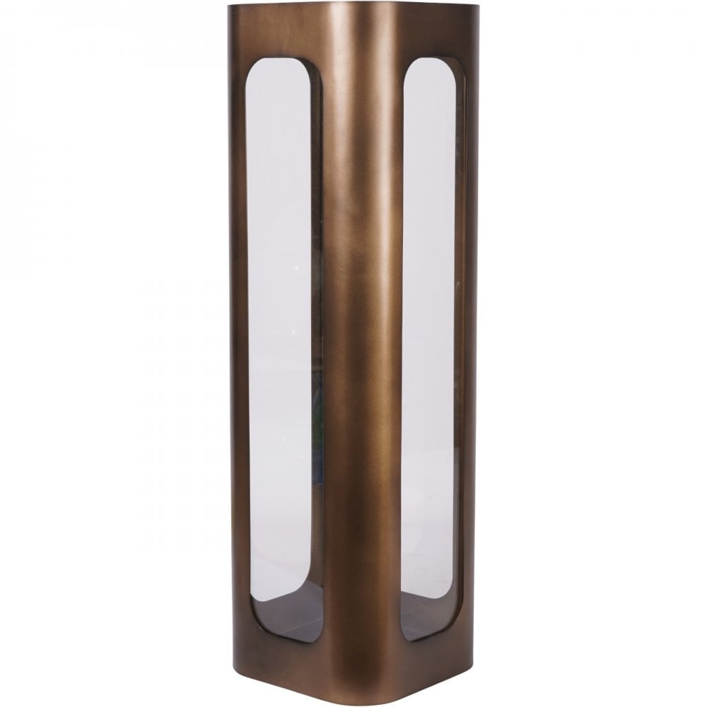 Thorpe Metal and Glass Hurricane Large 78cm by Libra Interiors