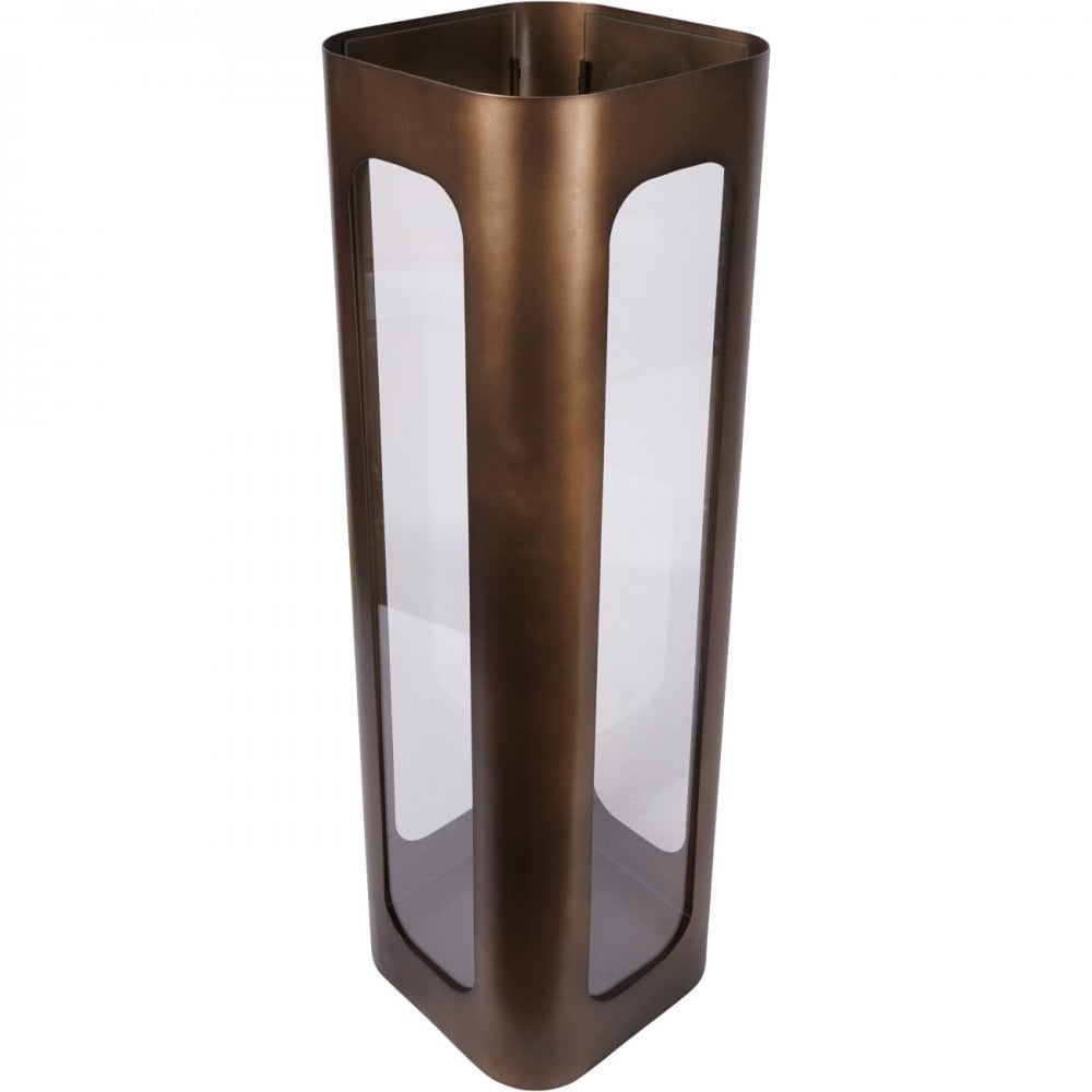 Thorpe Metal and Glass Hurricane Large 78cm by Libra Interiors