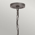 Angelo Two Tier Chandelier Distressed Weathered Oak & Slate Grey Metal 9 Light by Quintiesse