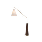 Brandon Brushed Dark Brown Oak & Antique Brass Floor Lamp by Liang & Eimil