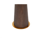 Brandon Brushed Dark Brown Oak & Antique Brass Floor Lamp by Liang & Eimil