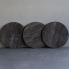 Clifton II Charcoal Black & Dark Travertine Coffee Table Small 60cm by Libra Interiors