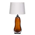 Amber Curve Table Lamp with Linen Shade by Kensington
