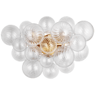 Talia Gold Gild Large Wall Light with Clear Swirled Glass by Visual Comfort & Co