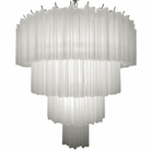Savoy Polished Chrome 4 Tier Chandelier with Frosted Glass by Luxe Collection