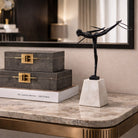 Calista Sculpture - Black Iron/White Marble by Liang & Eimil