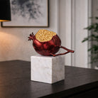 Orano Sculpture - Red Metal/White Marble by Liang & Eimil