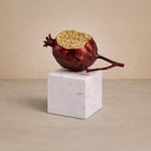Orano Sculpture - Red Metal/White Marble by Liang & Eimil