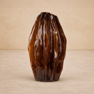 Taviano Dark Caramel Glass Sculpture by Liang & Eimil