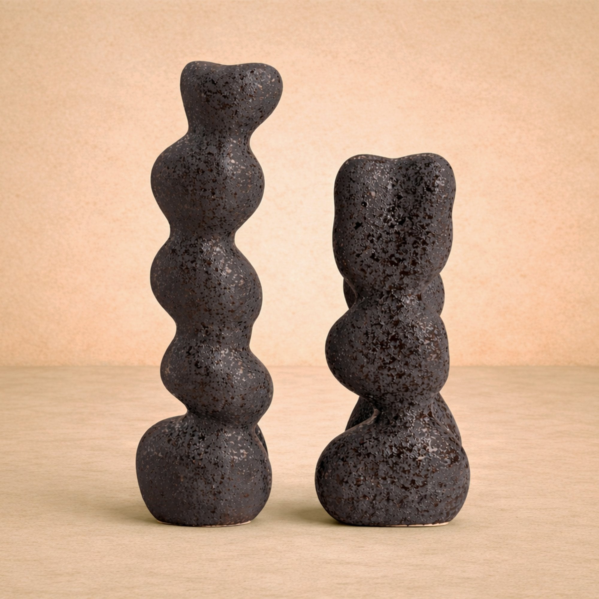 Ravena Small Charcoal Ceramic Sculpture by Liang & Eimil