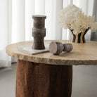 Tasso Dark Brown Marble Candle Holder by Liang & Eimil
