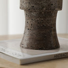 Tasso Dark Brown Marble Candle Holder by Liang & Eimil