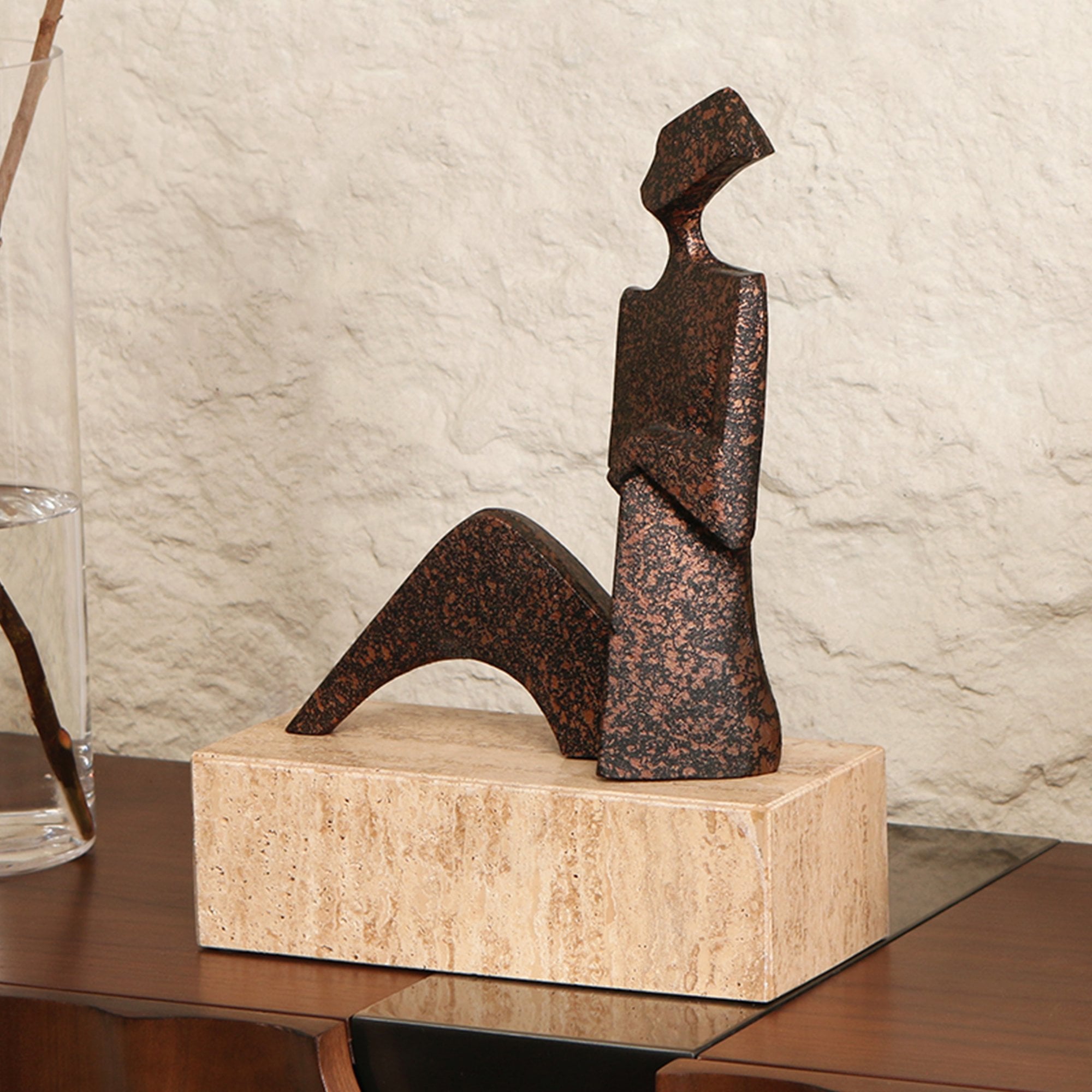 Cassia Speckled Black Bronze Effect Sculpture by Liang & Eimil