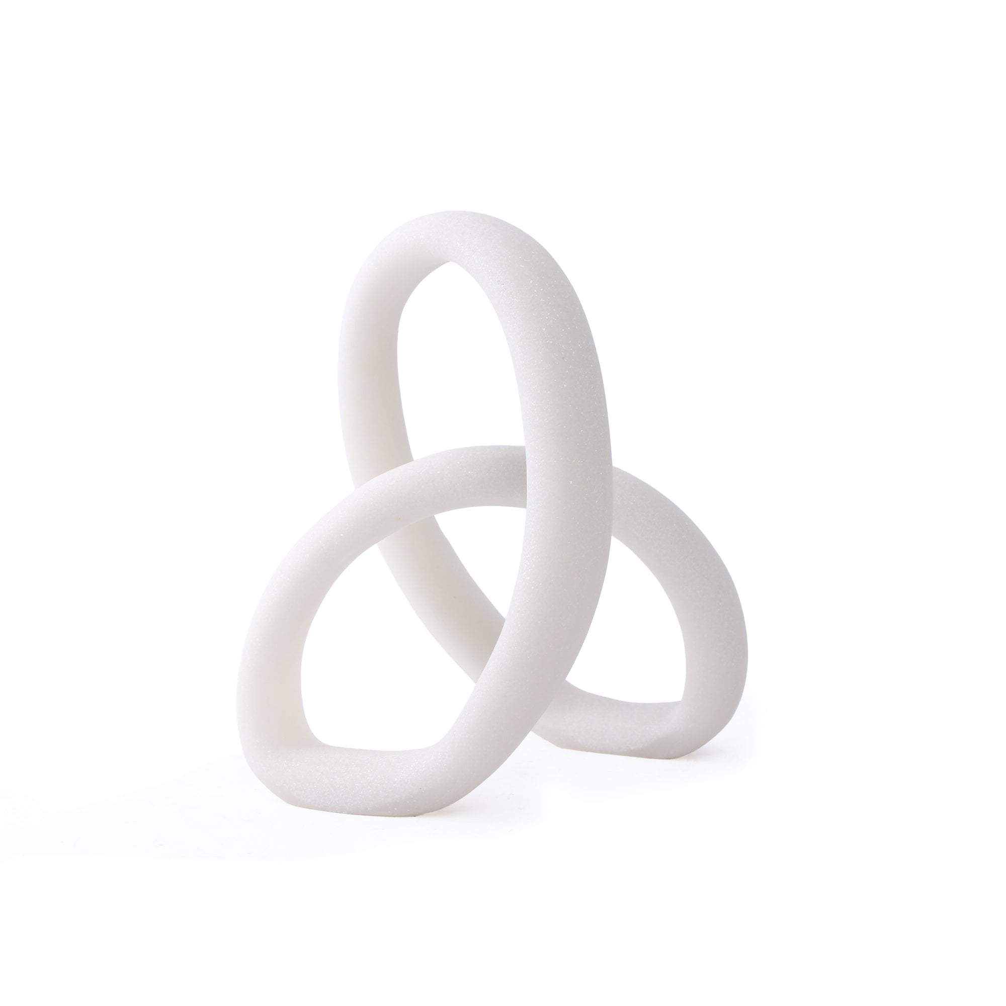 Loop White Marble Effect Sculpture by Liang & Eimil
