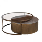 Belvedere Royal Gold Nesting Coffee Table Set of 2 by Libra Interiors