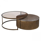 Belvedere Royal Gold Nesting Coffee Table Set of 2 by Libra Interiors