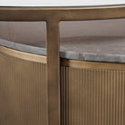 Belvedere Royal Gold Nesting Coffee Table Set of 2 by Libra Interiors