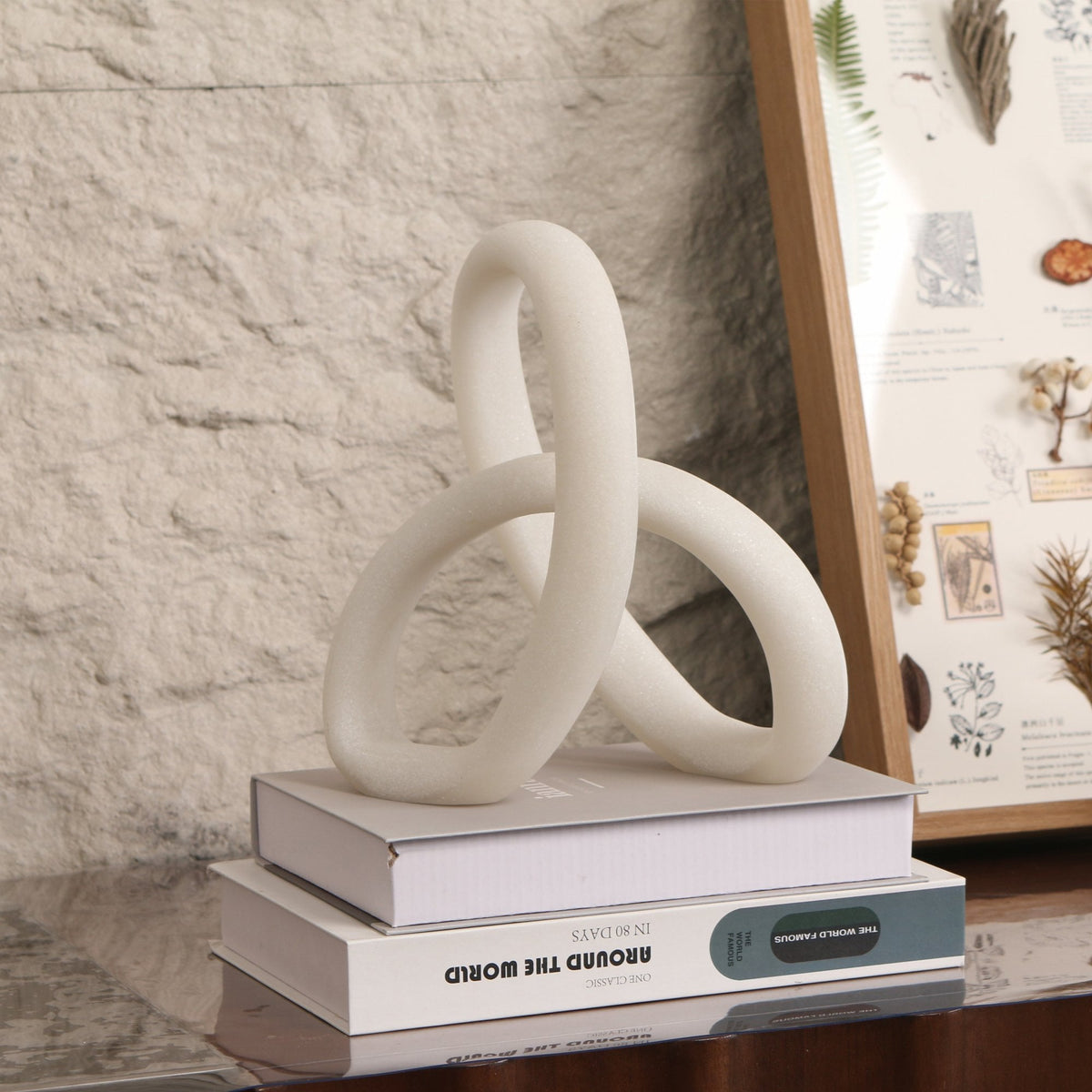 Loop White Marble Effect Sculpture – Decorum Interiors