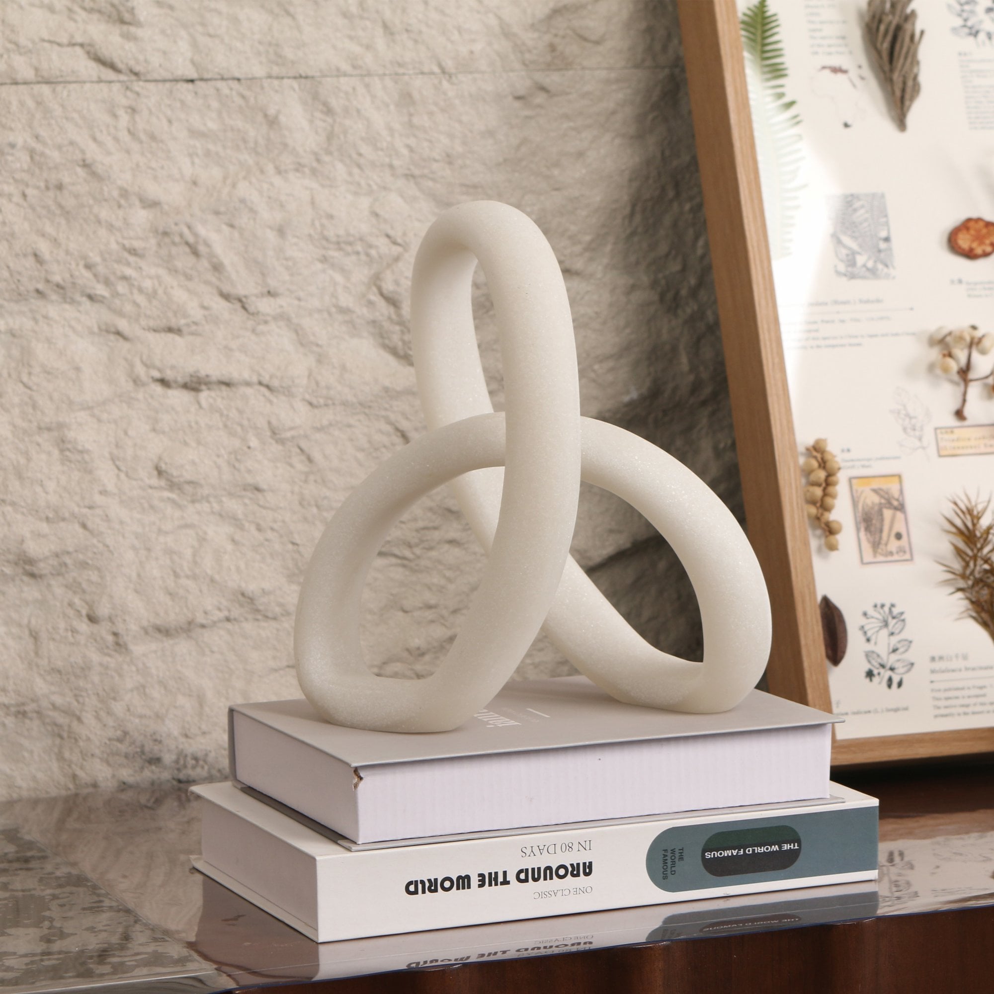 Loop White Marble Effect Sculpture by Liang & Eimil