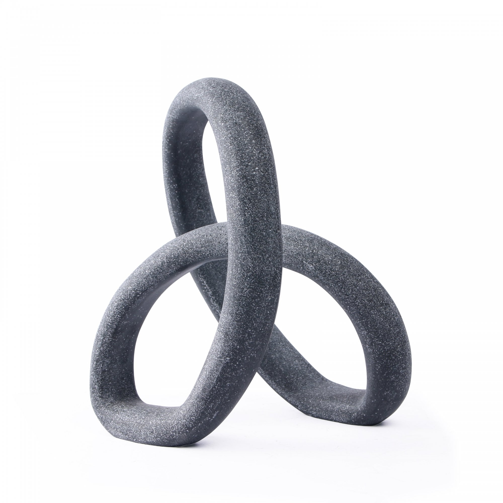 Loop Matte Black Marble Effect Sculpture by Liang & Eimil