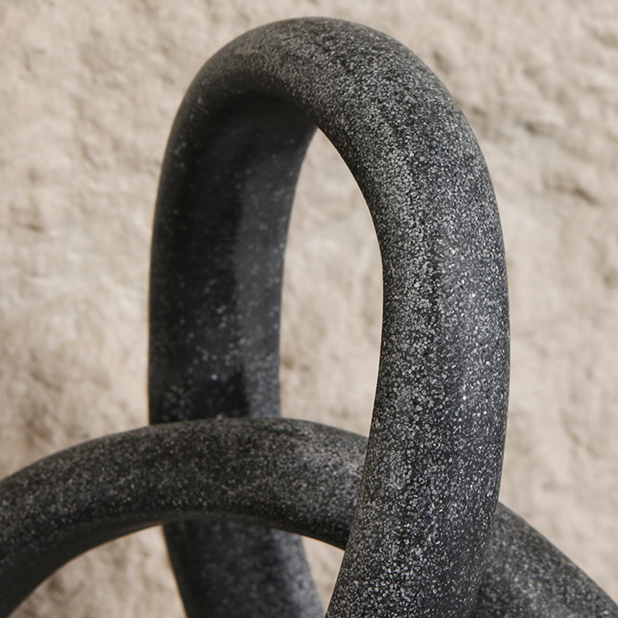 Loop Matte Black Marble Effect Sculpture by Liang & Eimil