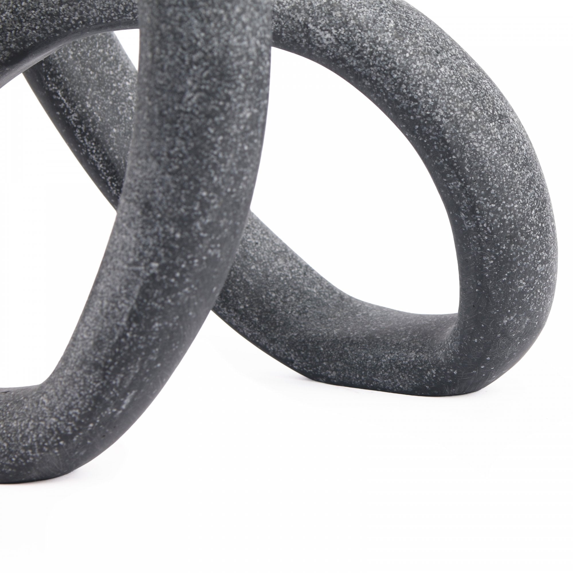 Loop Matte Black Marble Effect Sculpture by Liang & Eimil