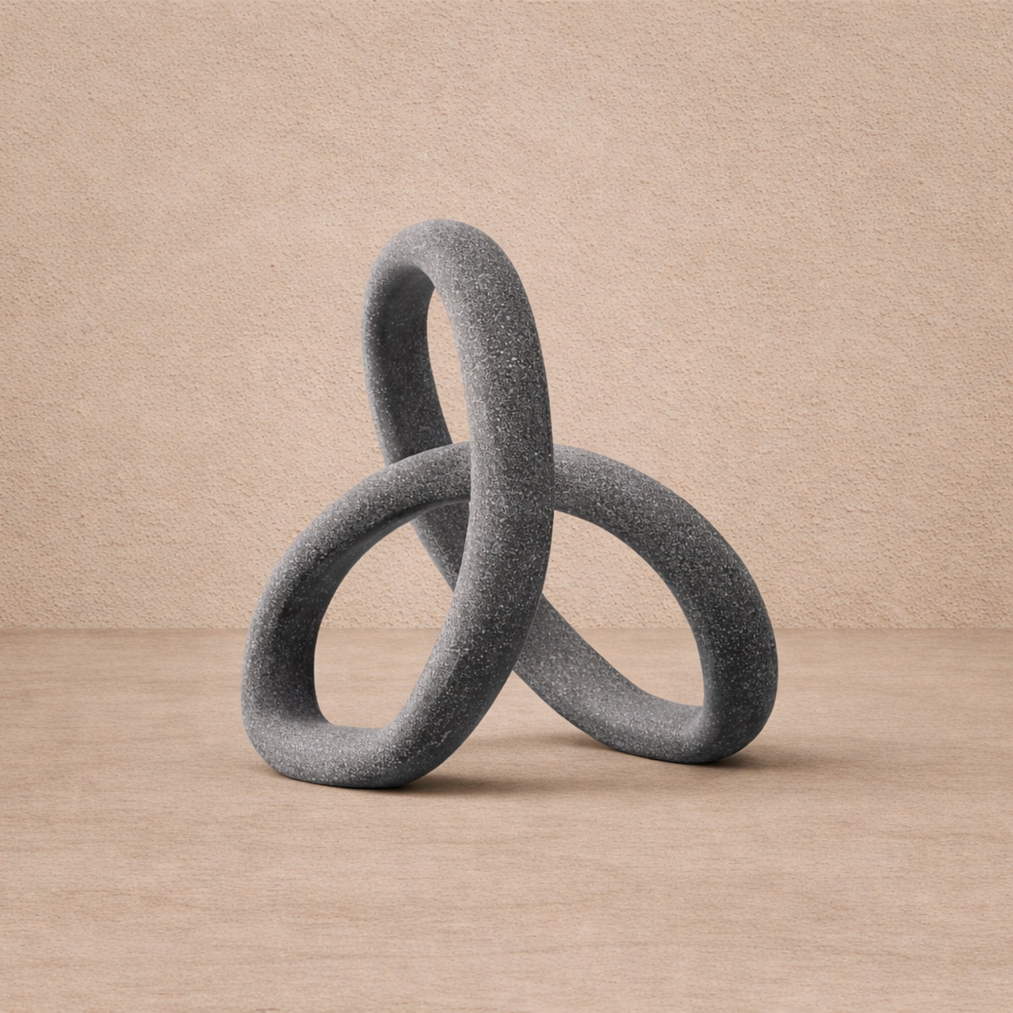 Loop Matte Black Marble Effect Sculpture by Liang & Eimil