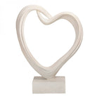 Aven White Sculpted Heart by Libra Interiors