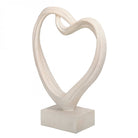 Aven White Sculpted Heart by Libra Interiors