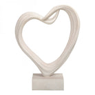 Aven White Sculpted Heart by Libra Interiors