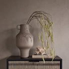 Alora Brown Textured Metal Vase Tall by Libra Interiors