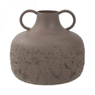 Alora Brown Textured Metal Vase Large by Libra Interiors