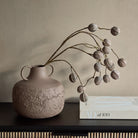 Alora Brown Textured Metal Vase Large by Libra Interiors