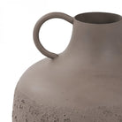 Alora Brown Textured Metal Vase Large by Libra Interiors