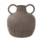 Alora Brown Textured Metal Vase Small by Libra Interiors