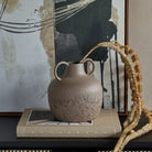 Alora Brown Textured Metal Vase Small by Libra Interiors