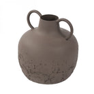 Alora Brown Textured Metal Vase Small by Libra Interiors