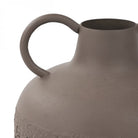 Alora Brown Textured Metal Vase Small by Libra Interiors