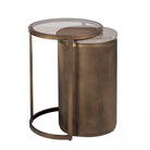 Belvedere Royal Gold Nesting Side Tables Set of 2 by Libra Interiors