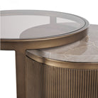 Belvedere Royal Gold Nesting Side Tables Set of 2 by Libra Interiors