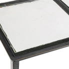 Stella Square Console Table in Iron with Glass Top by Libra Interiors