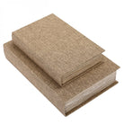 Beige Set of 2 Book Boxes by Libra Interiors