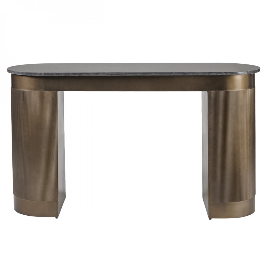 Belvedere Royal Gold & Brown Study Desk by Libra Interiors