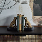 Kavari Tiger Granite Bookends Set of 2 by Libra Interiors