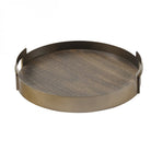 Shibui Mango Wood & Smoked Gold Trays Set of 2 by Libra Interiors