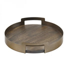 Shibui Mango Wood & Smoked Gold Trays Set of 2 by Libra Interiors